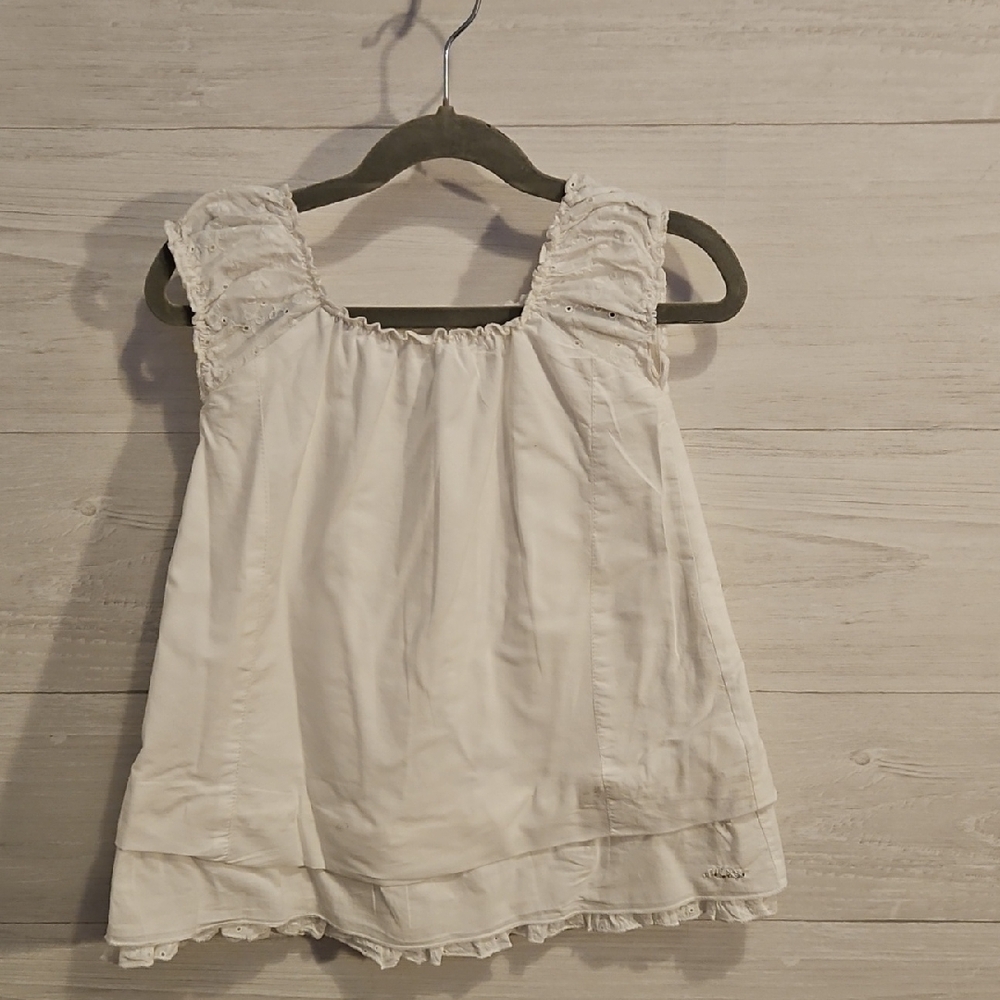 Mexx White Ruffled Tiered Babydoll Dress